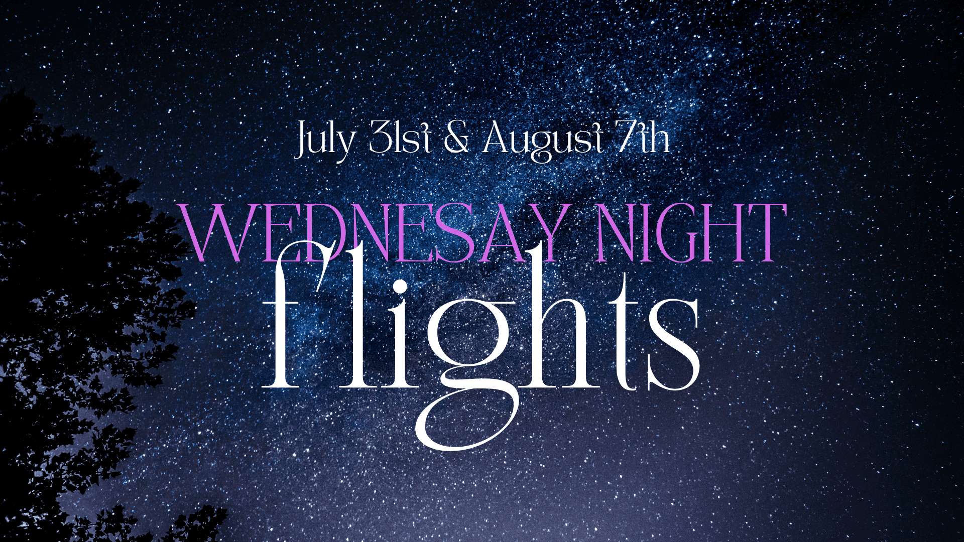 Wednesday Night Flights- Unique In-Person Event